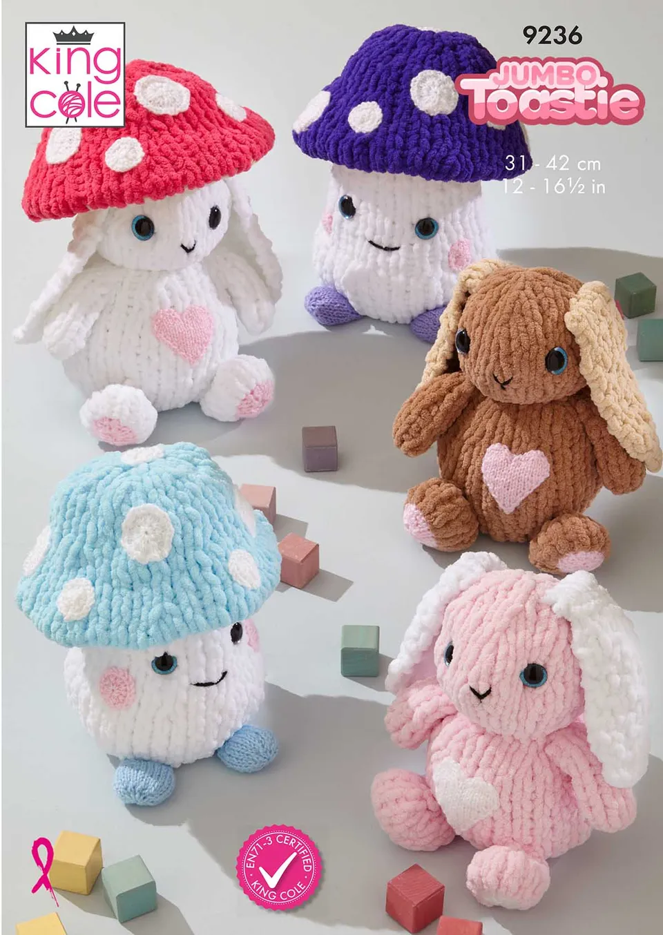 king-cole-patterns-9236-strickanleitung-fliegenpilz-figuren-deko image 1