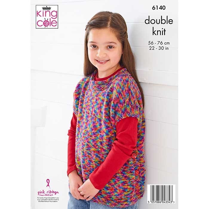 king-cole-6140-cardigan-tabard-strickanleitung-jitterbug image 2