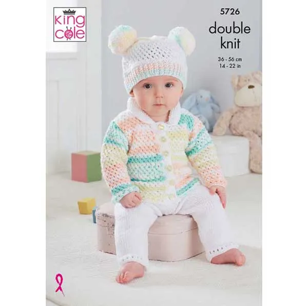 king-cole-patterns-5726-baby-set-strickanleitung-cherish-dk image 1