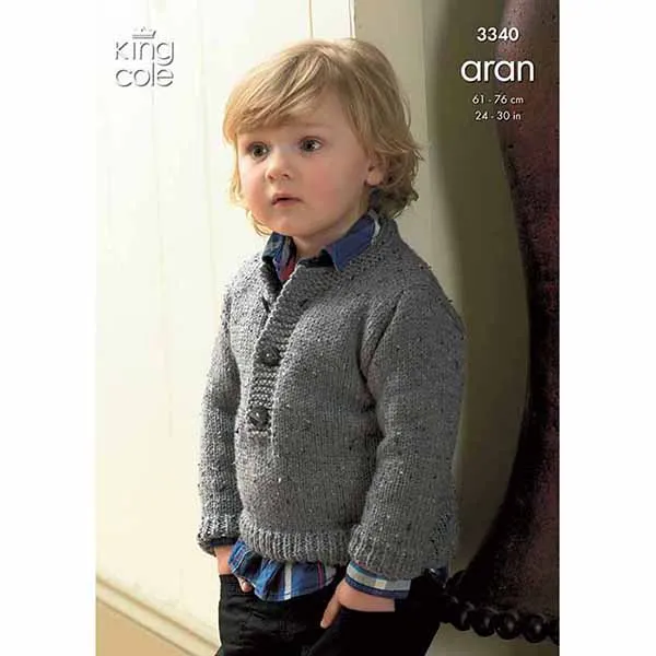 king-cole-3340-strickanleitung-mantel-pullover-fashion-aran image 1