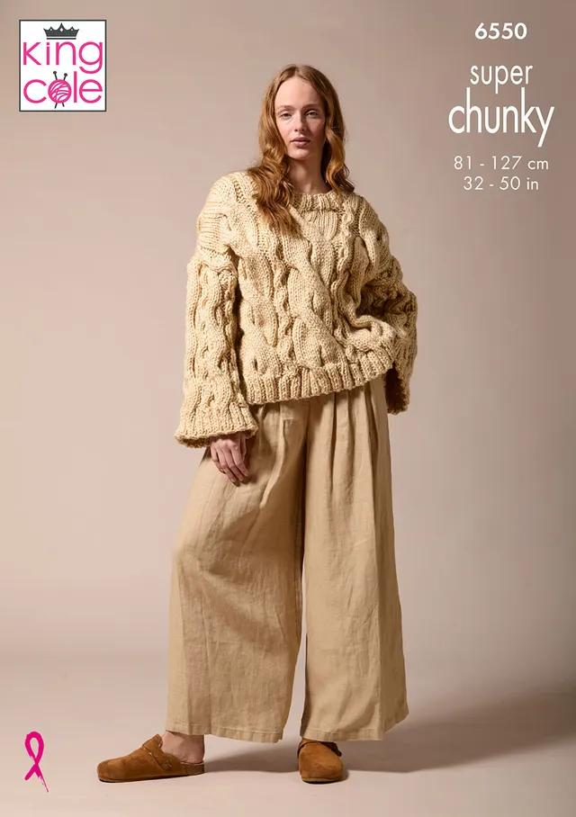 king-cole-6550-pullover-strickanleitung-big-value-chunky image 1