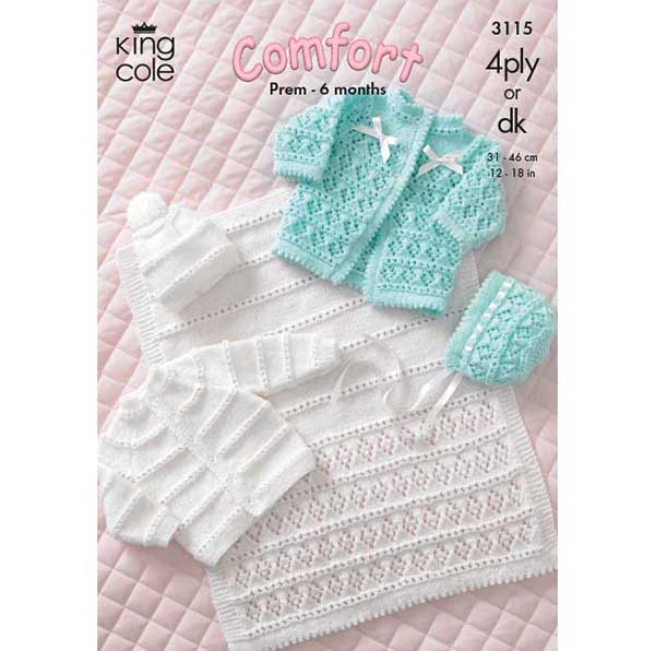 king-cole-patterns-3115-strickanleitung-mantel-cardigan-m-tze-4ply image 1