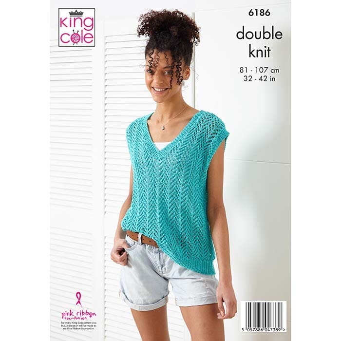 king-cole-6186-pullover-strickanleitung-bamboo-cotton-dk image 2