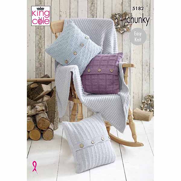 king-cole-5182-decke-strickanleitung-timeless-chunky image 1