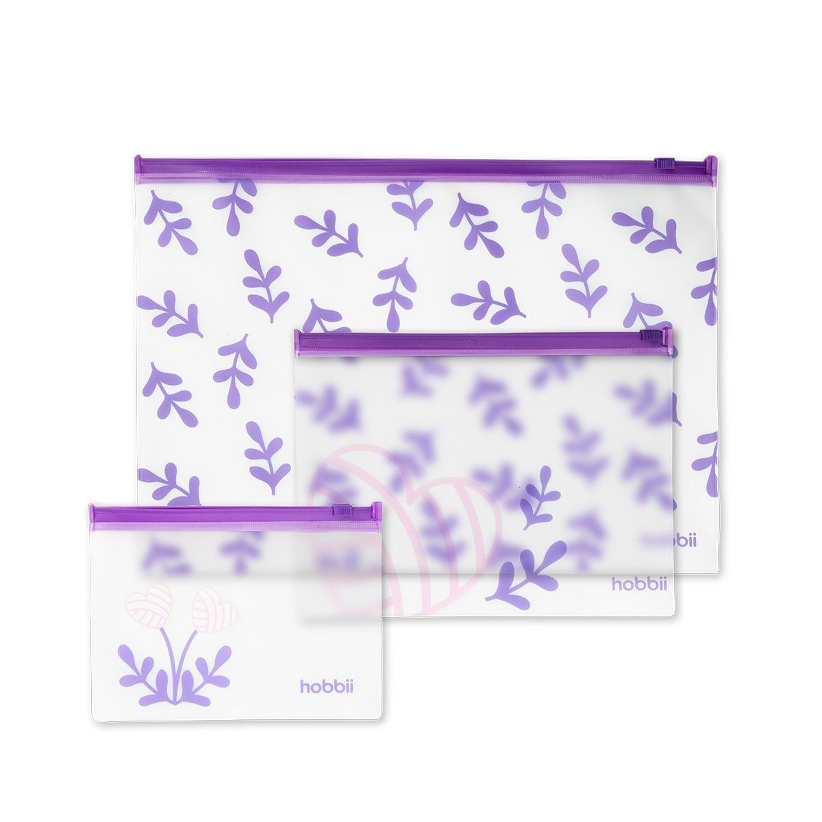 hobbii-zubeh-r-rei-verschlussbeutel-set-3-teilig-lila image 2