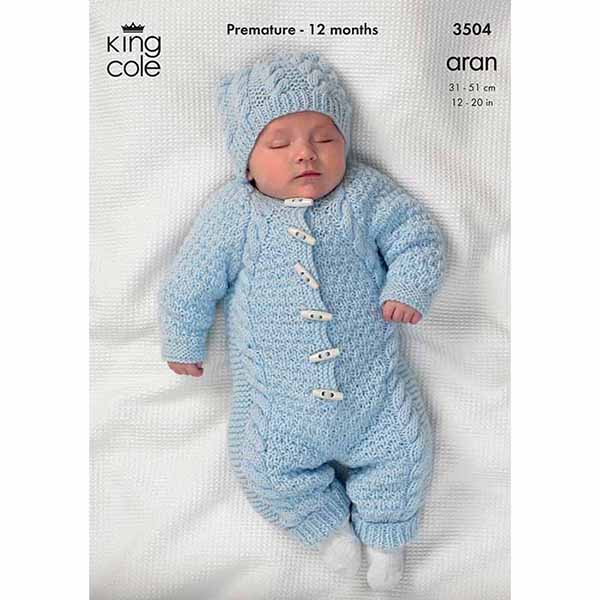 king-cole-3504-strickanleitung-overall-comfort-aran image 1