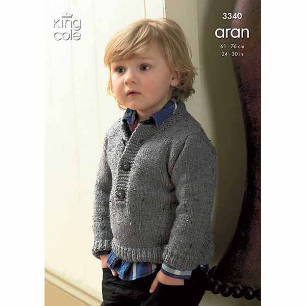 king-cole-3340-strickanleitung-mantel-pullover-fashion-aran image 1