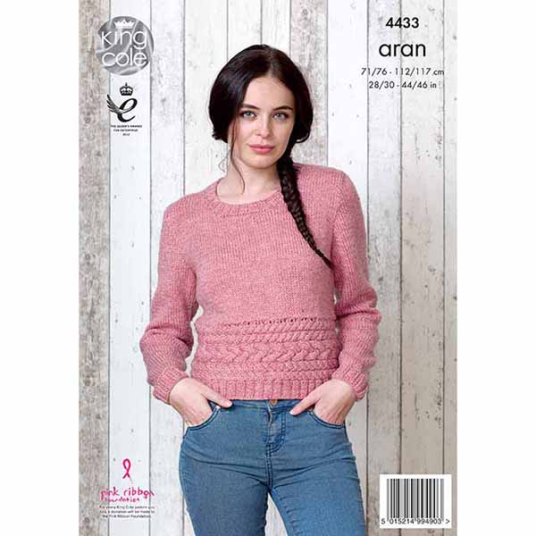 king-cole-4433-pullunder-pullover-strickanleitung-big-value-aran image 2