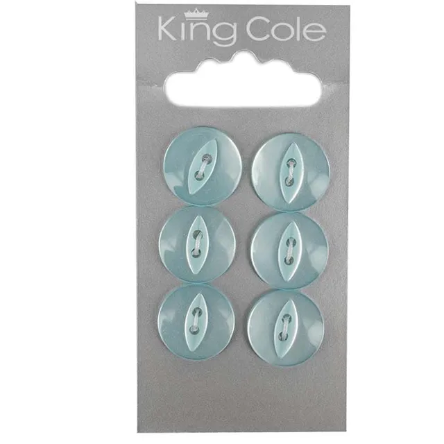 king-cole-haberdashery-fischaugen-knopf-blau-medium image 1