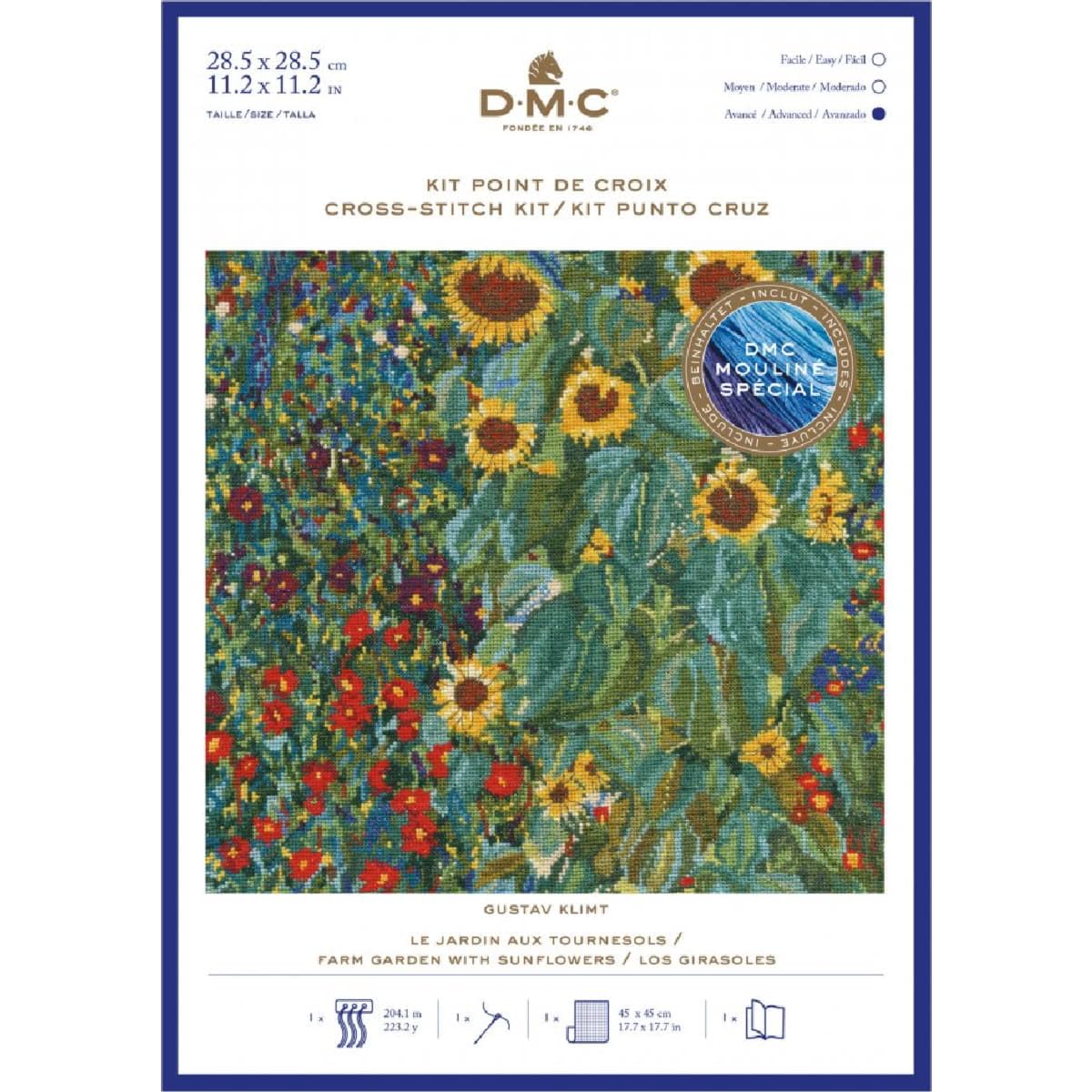 dmc-kreuzstichset-sonnenblumengarten-klimt-f-r-erfahrene image 2