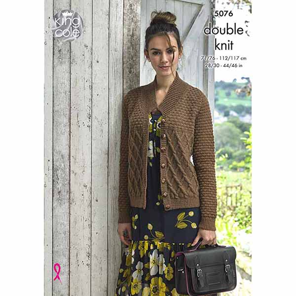 king-cole-patterns-5076-strickanleitung-cardigan-weste-dk image 1