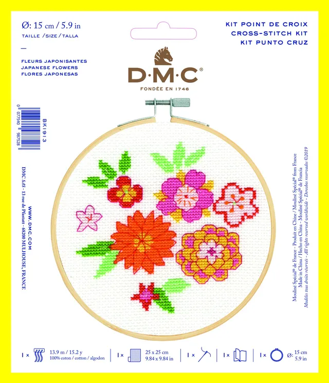 dmc-kreuzstich-set-japanische-blumen-stickbild-komplett image 1