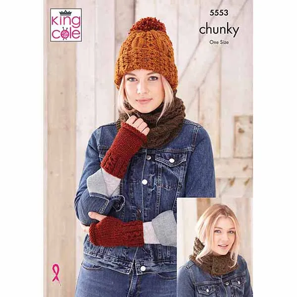 king-cole-patterns-5553-strickanleitung-accessoires-big-value-chunky image 1