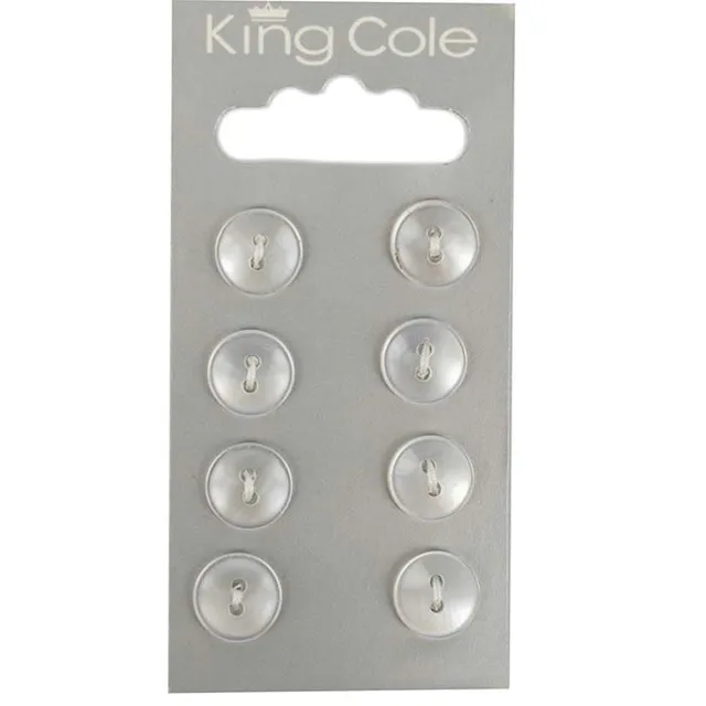 king-cole-haberdashery-round-plastic-button-kn-pfe-transp-klein image 1