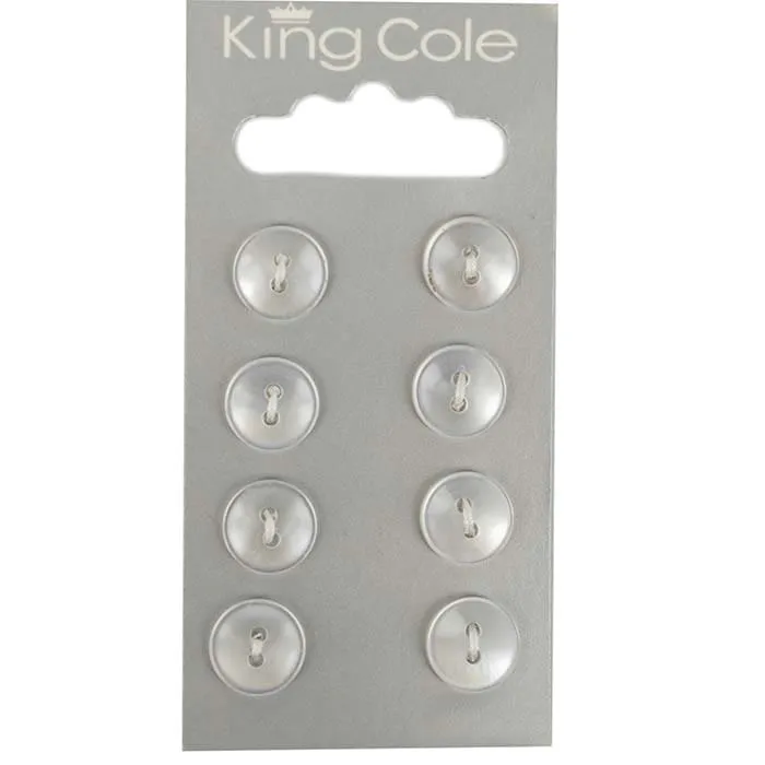 king-cole-haberdashery-round-plastic-button-kn-pfe-transp-klein image 1