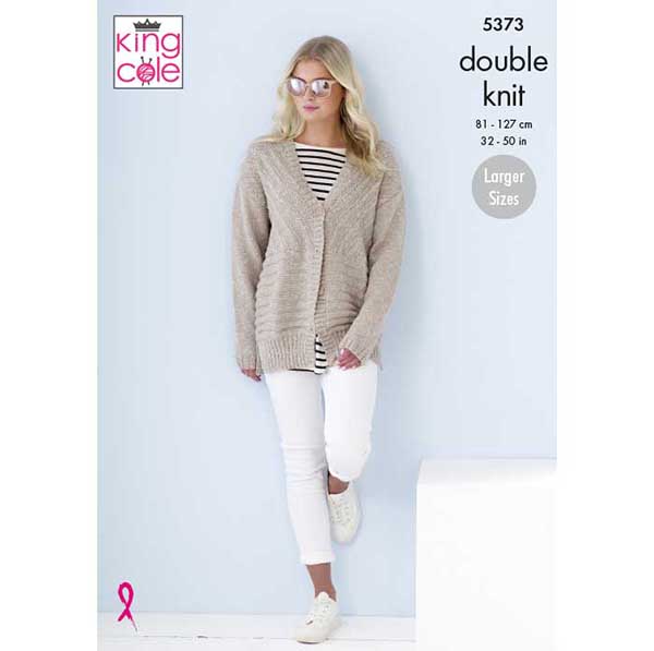 king-cole-patterns-5373-cardigans-strickanleitung-cotton-top-dk image 1