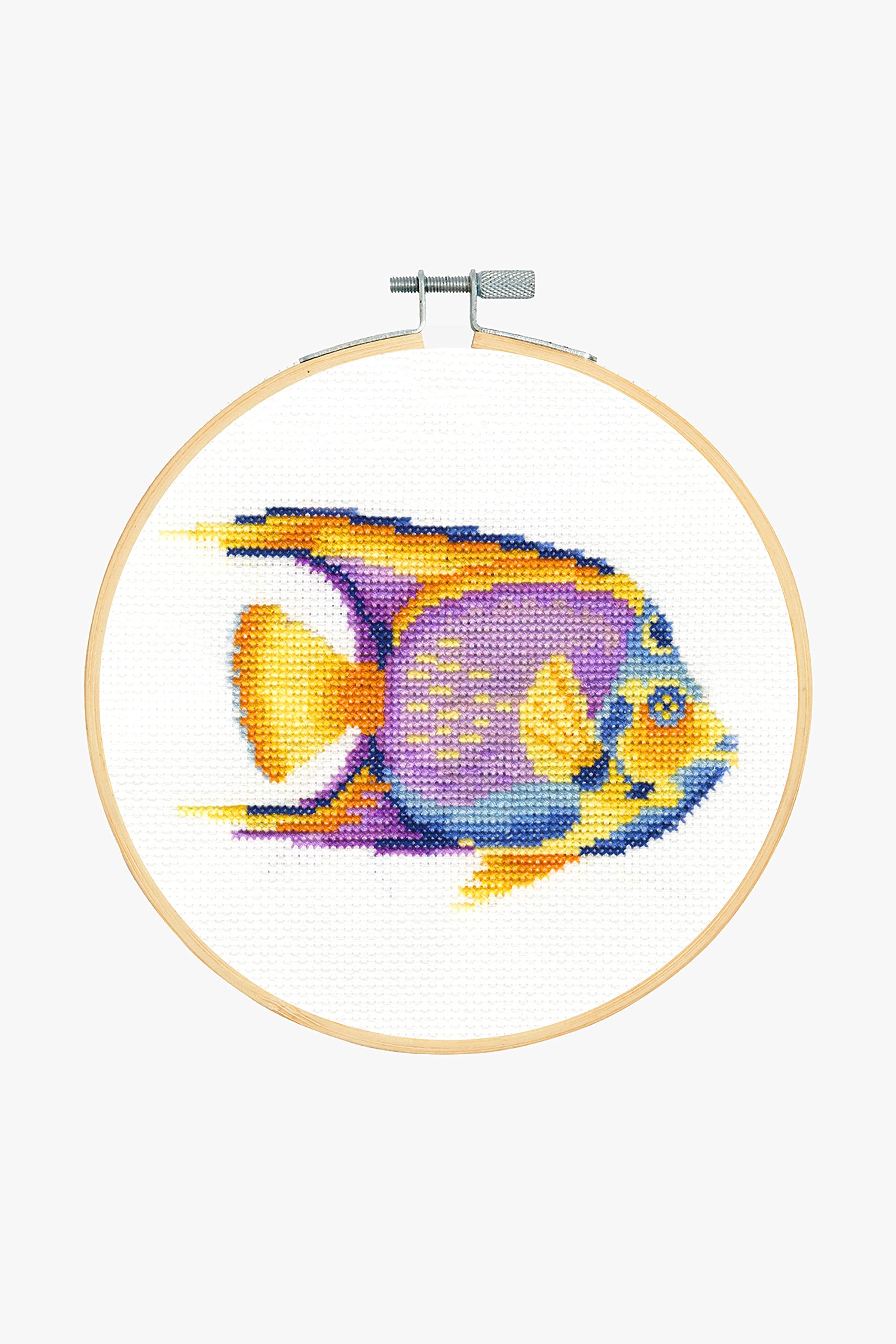 dmc-kreuzstichset-tropischer-fisch-stickbild-bunt image 1