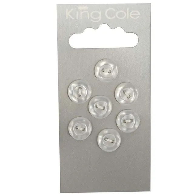 king-cole-haberdashery-rimmed-round-buttons-clear-kn-pfe-klein image 1