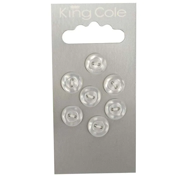 king-cole-haberdashery-rimmed-round-buttons-clear-kn-pfe-klein image 1