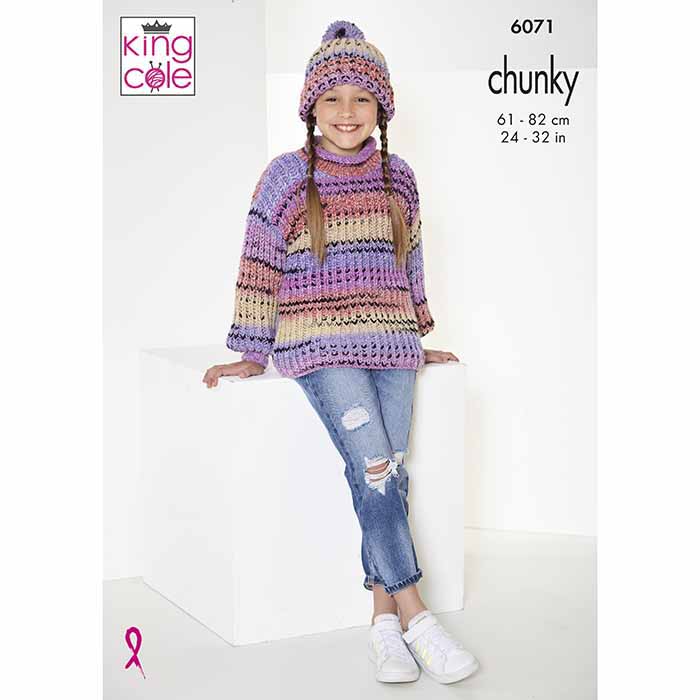 king-cole-patterns-6071-strickanleitung-pullover-safari-chunky image 1