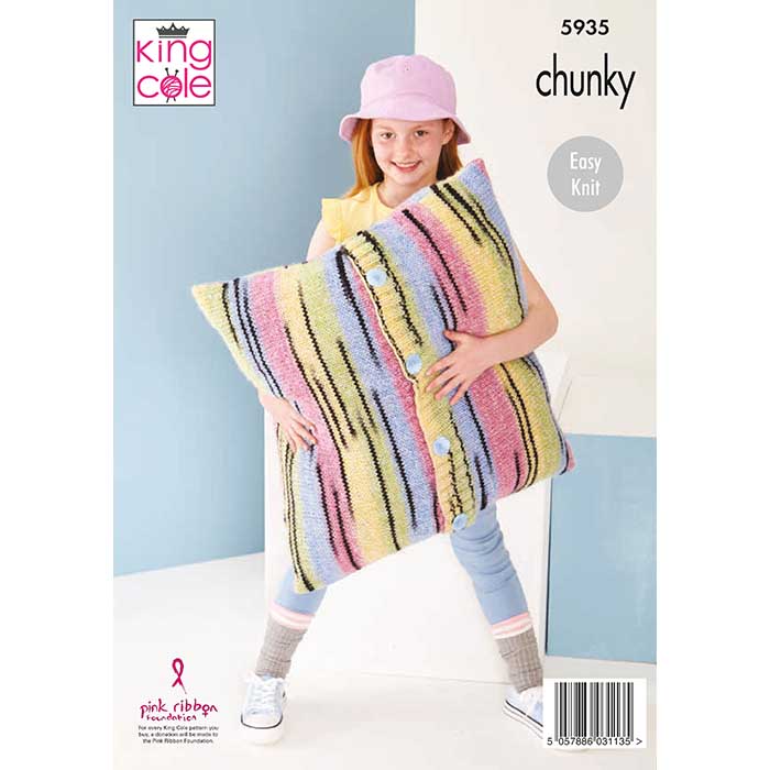 king-cole-5935-decke-kissen-strickanleitung-safari-chunky image 2