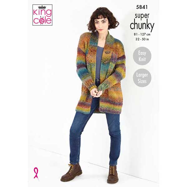 king-cole-5841-strickanleitung-jacke-weste-chunky image 1