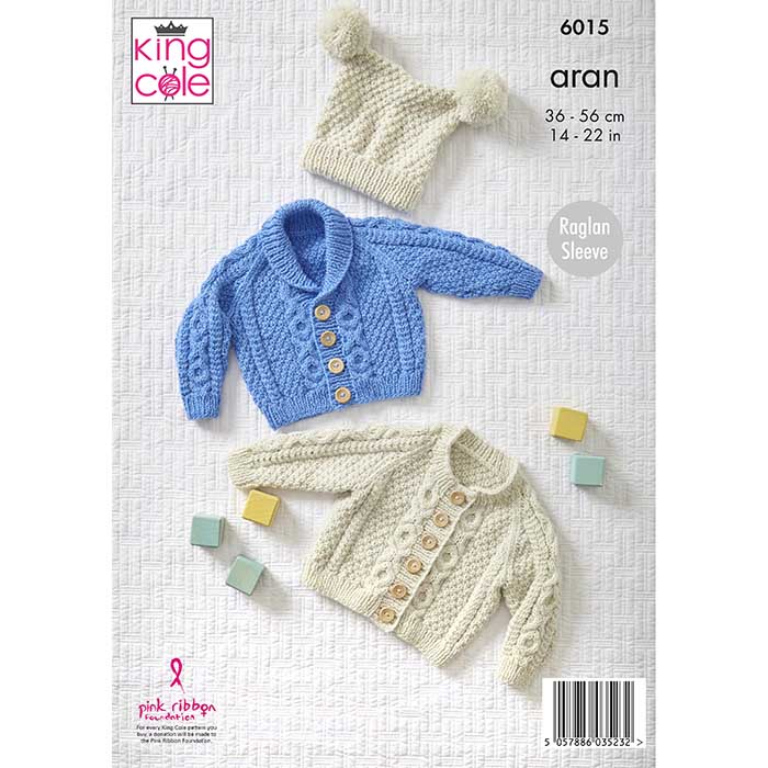 king-cole-6015-cardigan-strickanleitung-comfort-aran image 2