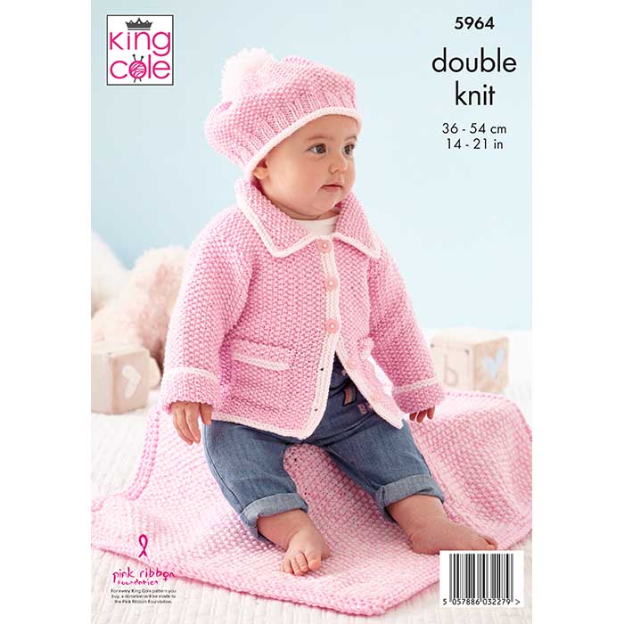 king-cole-5964-baby-strickanleitung-jacke-decke-cherished-dk image 2