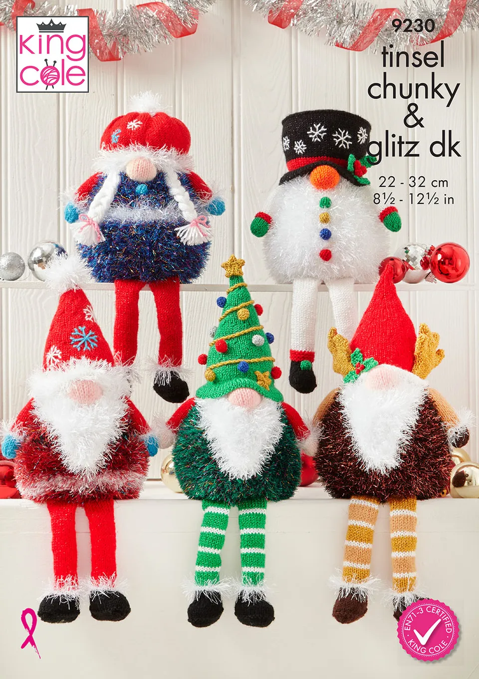 king-cole-9230-gonks-strickanleitung-tinsel-wichtel image 1