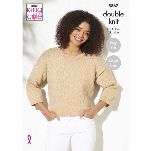 king-cole-5867-strickanleitung-pullover-top-cotton-top-dk image 1