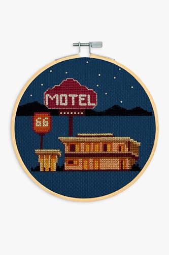 dmc-motel-kreuzstichset-aida-14ct-anf-nger-mit-rahmen image 3
