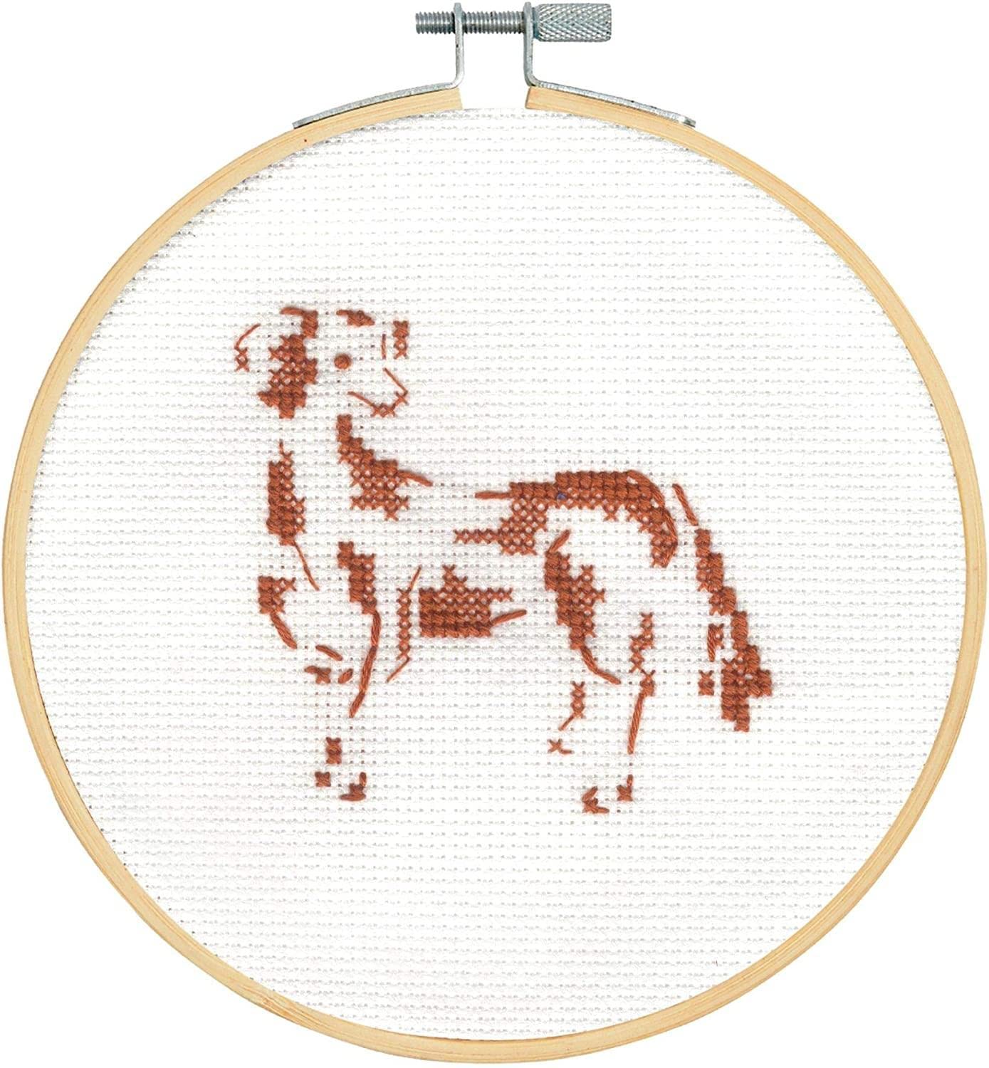 dmc-bk1886-spaniel-kreuzstich-set-hund-mit-rahmen image 2