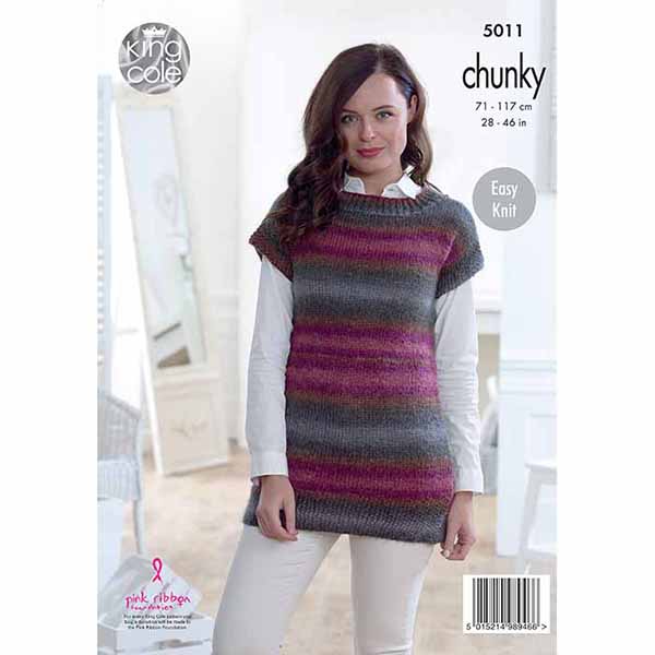 king-cole-patterns-5011-weste-strickanleitung-riot-chunky image 2