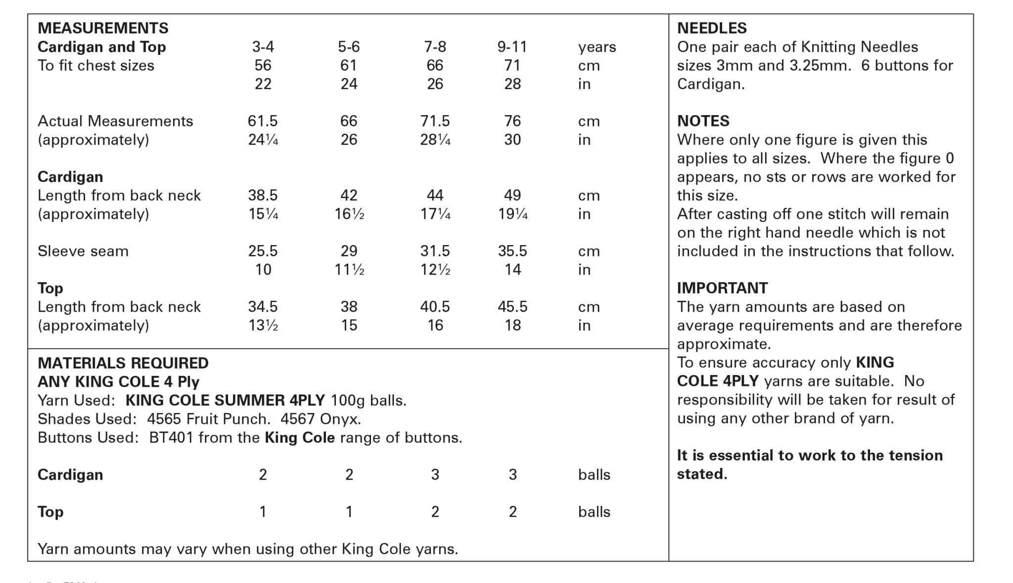 king-cole-patterns-5849-strickanleitung-cardigan-top-4ply image 3