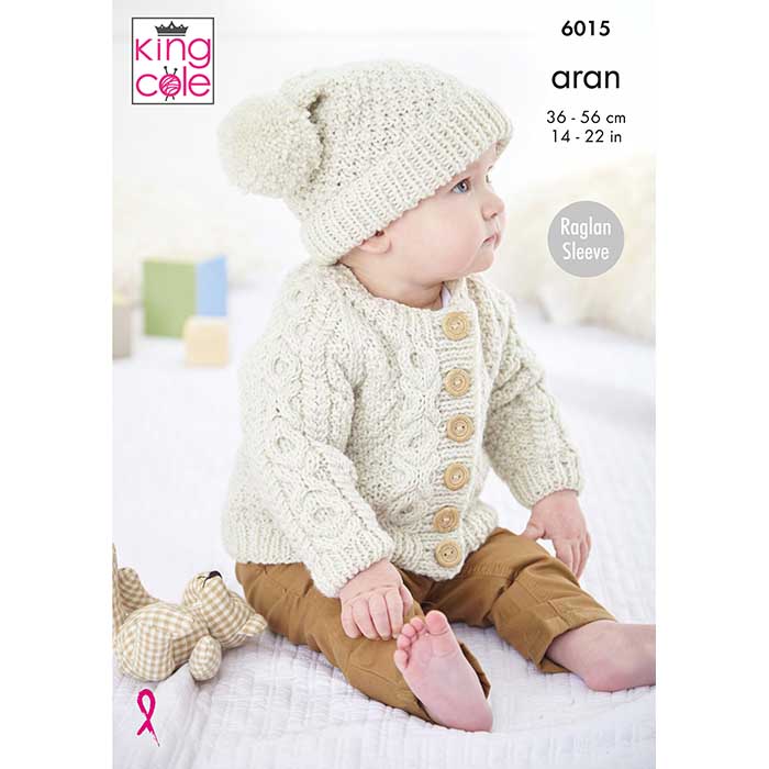 king-cole-6015-cardigan-strickanleitung-comfort-aran image 1