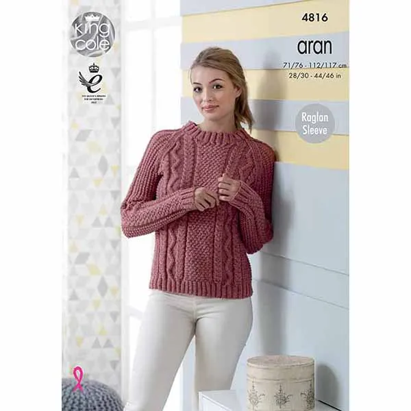 king-cole-patterns-4816-strickanleitung-pullover-cardigan image 1