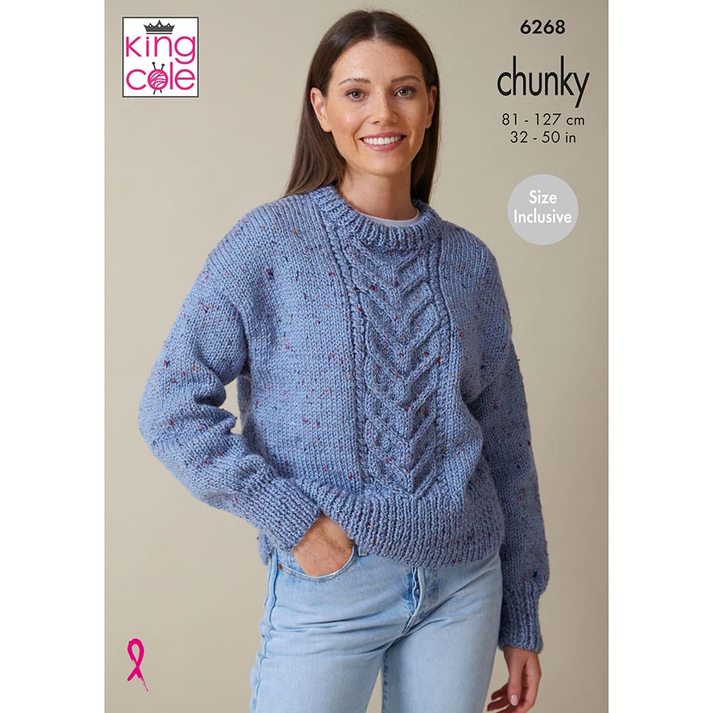 king-cole-6268-slipover-sweater-strickanleitung-dk image 1
