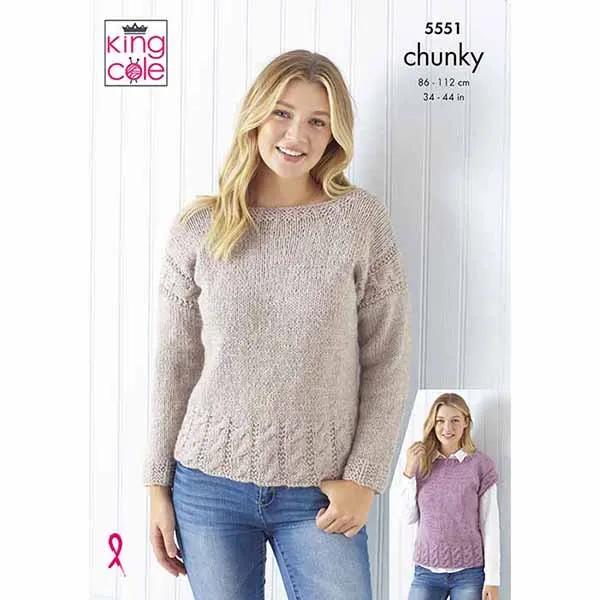 king-cole-patterns-5551-strickanleitung-timeless-chunky image 1