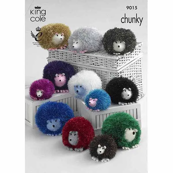 king-cole-patterns-9015-igel-strickanleitung-tinsel-chunky image 1