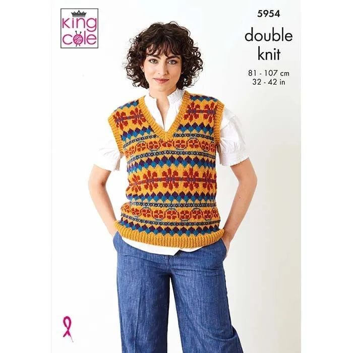 king-cole-patterns-5954-strickanleitung-cardigan-pullover-merino image 1