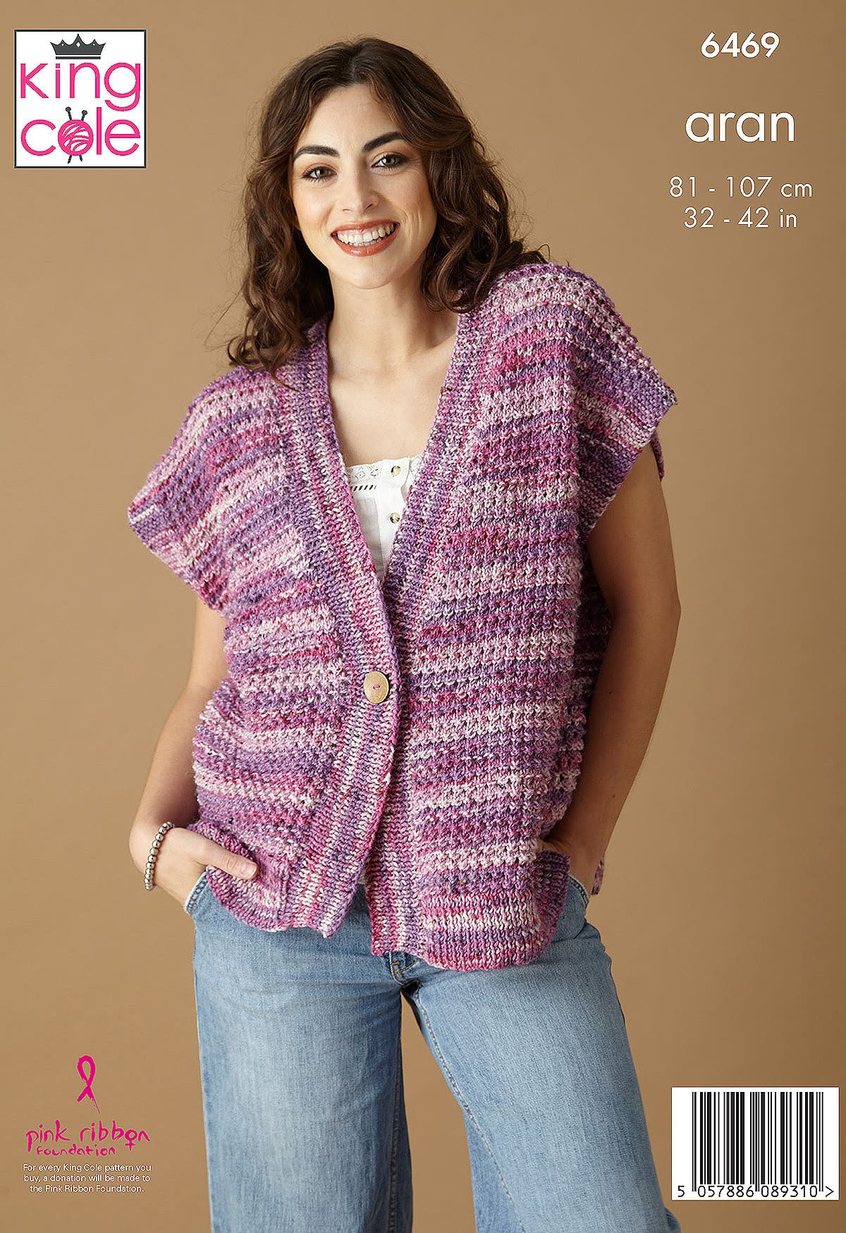 king-cole-6469-strickanleitung-cardigan-weste-prism-aran image 2