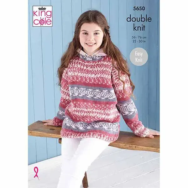 king-cole-patterns-5650-strickanleitung-pullover-hoodie-fjord-dk image 1