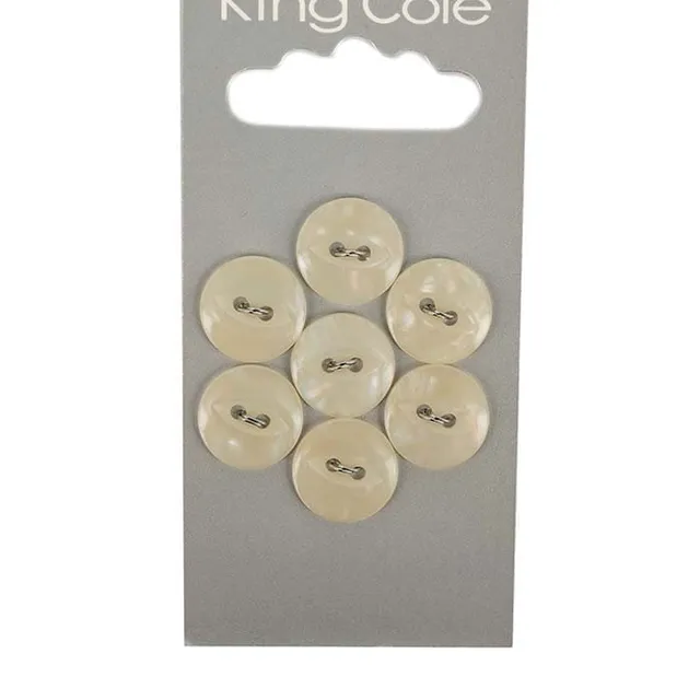 king-cole-haberdashery-fischaugen-knopf-creme-klein image 1