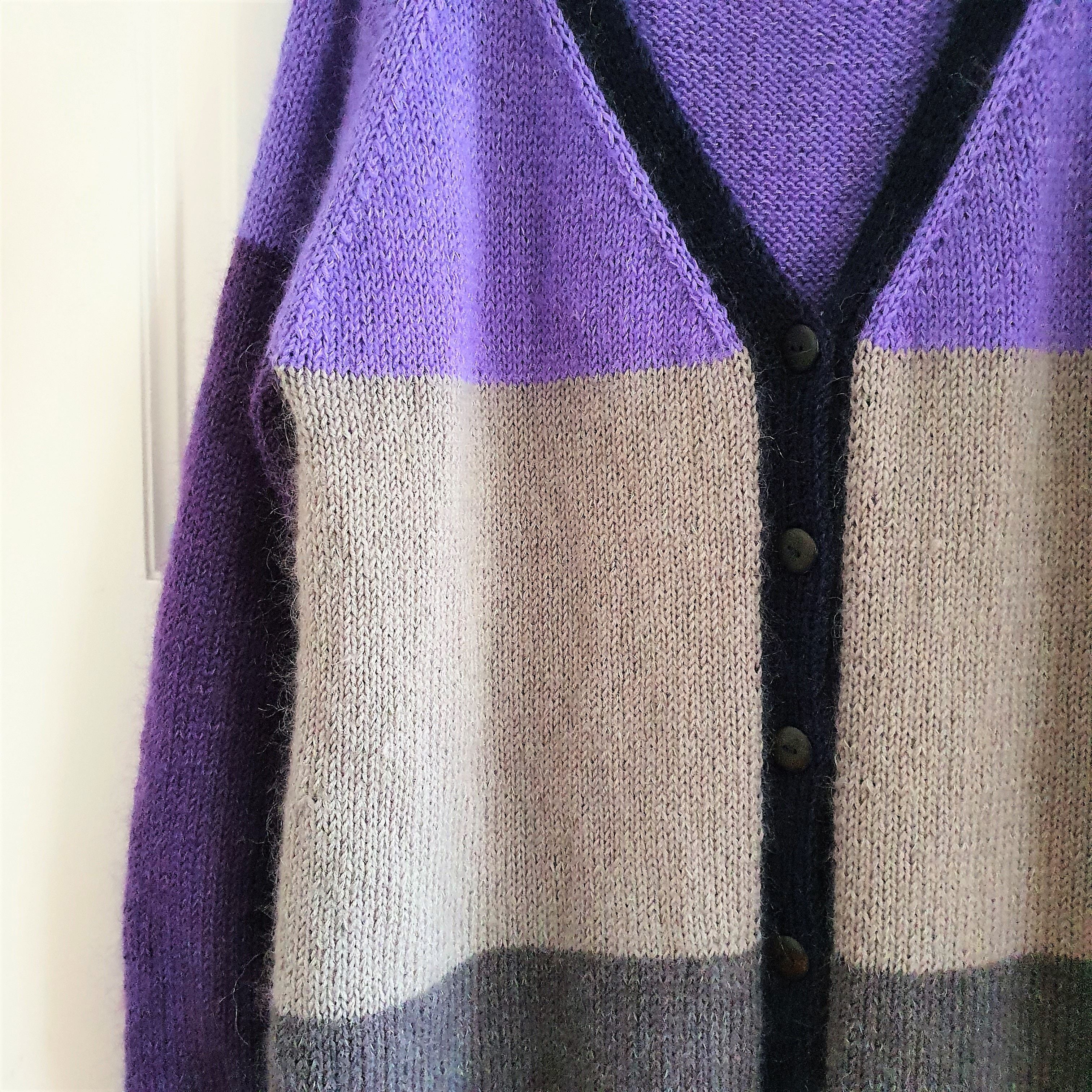 hobbii-brede-striber-cardigan-strickanleitung-pdf-streifen image 3