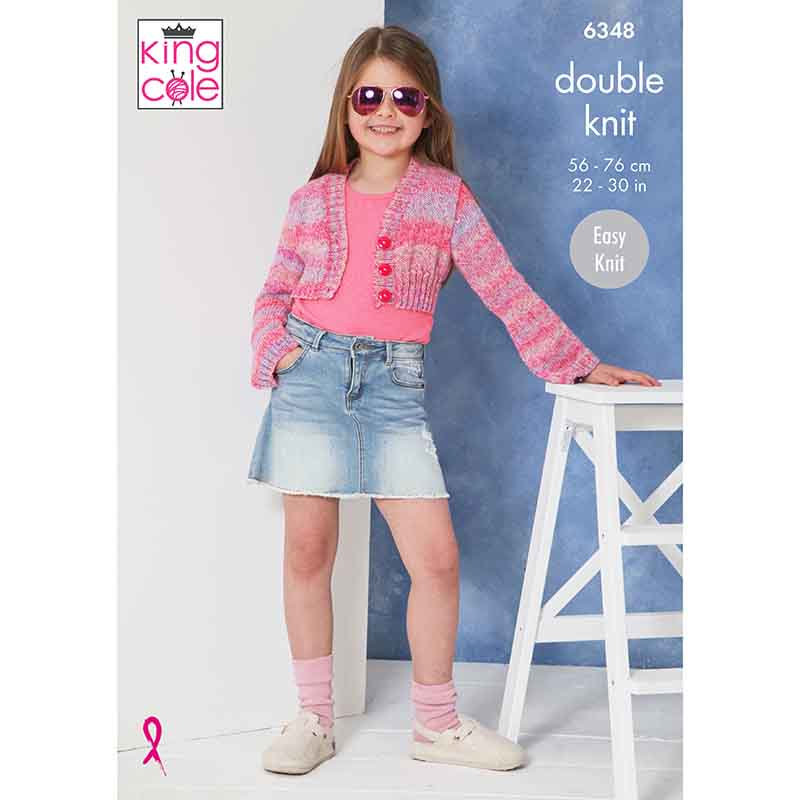 king-cole-patterns-6348-cardigan-top-strickanleitung-dk image 1
