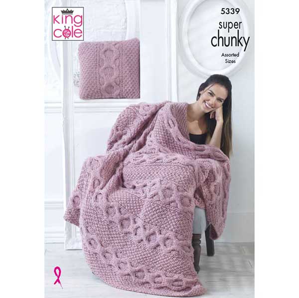 king-cole-5339-blankets-cushions-strickanleitung-super-chunky image 1