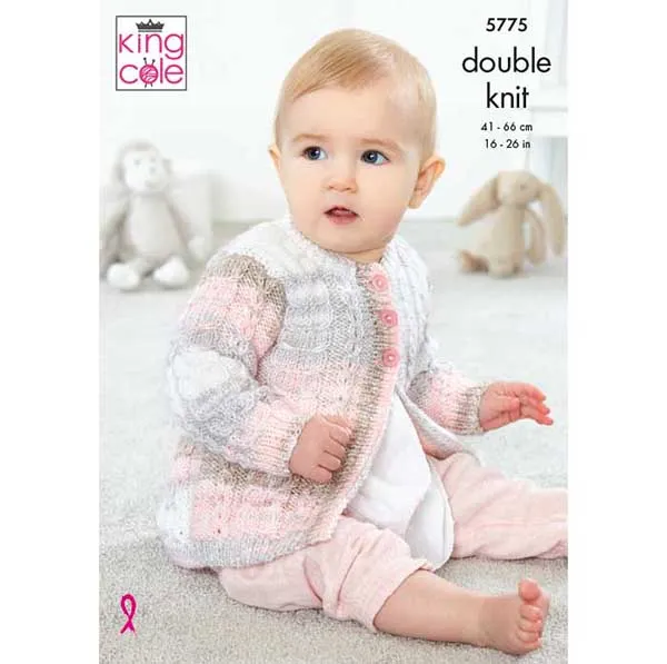 king-cole-5775-cardigan-tunika-strickanleitung-baby-pure image 1