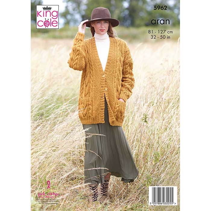 king-cole-5962-strickanleitung-cardigan-weste-wool-aran-herren image 2