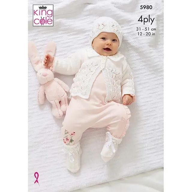 king-cole-patterns-5980-strickanleitung-babyset-cherished-4ply image 1