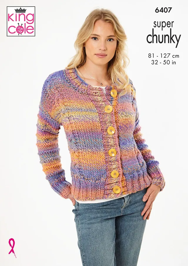 king-cole-6407-strickanleitung-pullover-cardigan-explorer-super-chunky image 1